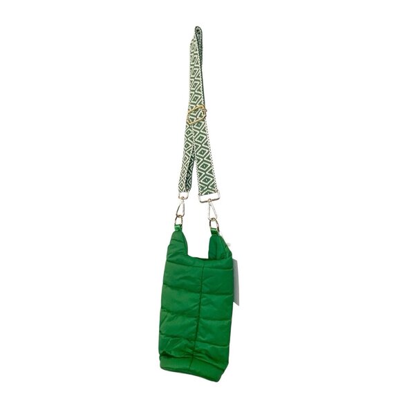 WanderFull HydroBag Green Puffer Crossbody Water Bottle Bag Carrier Sling NEW - Picture 6 of 9